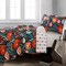 3-Piece Cotton Quilt Set with Floral Print and Reversible Design Bedding for Summer Nights
